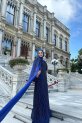 Saks Pelerinli Abiye